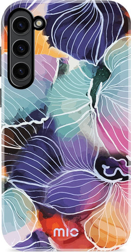 Mio by Mobilize Hoesje geschikt voor Samsung Galaxy S23 MagSafe Telefoonhoesje Hardcase | Mio by Mobilize Backcover | Geschikt voor MagSafe | Geschikt voor Draadloos Opladen met Magnetische Ring | MagSafe Case - Flowers