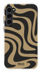 Mio by Mobilize Hoesje geschikt voor Samsung Galaxy S23 MagSafe Telefoonhoesje Hardcase | Mio by Mobilize Backcover | Geschikt voor MagSafe | Geschikt voor Draadloos Opladen met Magnetische Ring | MagSafe Case - Swirl | Zwart,bruin