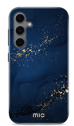 Mio by Mobilize Hoesje geschikt voor Samsung Galaxy S24 FE MagSafe Telefoonhoesje Hardcase | Mio by Mobilize Backcover | Geschikt voor MagSafe | Geschikt voor Draadloos Opladen met Magnetische Ring | MagSafe Case - Midnight Sparkle | Blauw