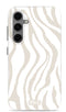 Mio by Mobilize Hoesje geschikt voor Samsung Galaxy S24 FE MagSafe Telefoonhoesje Hardcase | Mio by Mobilize Backcover | Geschikt voor MagSafe | Geschikt voor Draadloos Opladen met Magnetische Ring | MagSafe Case - Sandy Zebra | Wit