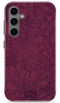Mio by Mobilize Hoesje geschikt voor Samsung Galaxy S24 FE MagSafe Telefoonhoesje Hardcase | Mio by Mobilize Backcover | Geschikt voor MagSafe | Geschikt voor Draadloos Opladen met Magnetische Ring | MagSafe Case - Berry Blooms | Rood