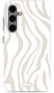Mio by Mobilize Hoesje geschikt voor Samsung Galaxy S24 FE MagSafe Telefoonhoesje Hardcase | Mio by Mobilize Backcover | Geschikt voor MagSafe | Geschikt voor Draadloos Opladen met Magnetische Ring | MagSafe Case - Sandy Zebra | Wit