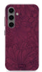 Mio by Mobilize Hoesje geschikt voor Samsung Galaxy S24 MagSafe Telefoonhoesje Hardcase | Mio by Mobilize Backcover | Geschikt voor MagSafe | Geschikt voor Draadloos Opladen met Magnetische Ring | MagSafe Case - Berry Blooms | Rood