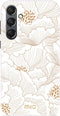 Mio by Mobilize Hoesje geschikt voor Samsung Galaxy S24 MagSafe Telefoonhoesje Hardcase | Mio by Mobilize Backcover | Geschikt voor MagSafe | Geschikt voor Draadloos Opladen met Magnetische Ring | MagSafe Case - White Roses | Wit