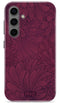 Mio by Mobilize Hoesje geschikt voor Samsung Galaxy S24 MagSafe Telefoonhoesje Hardcase | Mio by Mobilize Backcover | Geschikt voor MagSafe | Geschikt voor Draadloos Opladen met Magnetische Ring | MagSafe Case - Berry Blooms | Rood