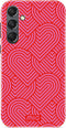 Mio by Mobilize Hoesje geschikt voor Samsung Galaxy S24 Plus MagSafe Telefoonhoesje Hardcase | Mio by Mobilize Backcover | Geschikt voor MagSafe | Geschikt voor Draadloos Opladen met Magnetische Ring | MagSafe Case - Wild Hearts | Roze