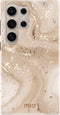 Mio by Mobilize Hoesje geschikt voor Samsung Galaxy S24 Ultra MagSafe Telefoonhoesje Hardcase | Mio by Mobilize Backcover | Geschikt voor MagSafe | Geschikt voor Draadloos Opladen met Magnetische Ring | MagSafe Case - Gold Marble | Goud