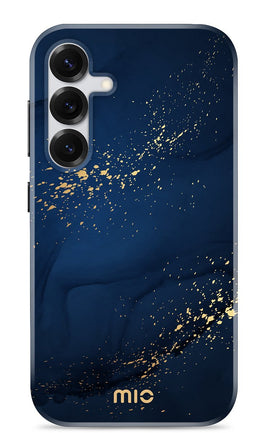 Mio by Mobilize Hoesje geschikt voor Samsung Galaxy S25 MagSafe Telefoonhoesje Hardcase | Mio by Mobilize Backcover | Geschikt voor MagSafe | Geschikt voor Draadloos Opladen met Magnetische Ring | MagSafe Case - Midnight Sparkle | Blauw