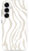 Mio by Mobilize Hoesje geschikt voor Samsung Galaxy S25 MagSafe Telefoonhoesje Hardcase | Mio by Mobilize Backcover | Geschikt voor MagSafe | Geschikt voor Draadloos Opladen met Magnetische Ring | MagSafe Case - Sandy Zebra | Wit