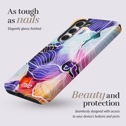 Mio by Mobilize Hoesje geschikt voor Samsung Galaxy S25 Plus MagSafe Telefoonhoesje Hardcase | Mio by Mobilize Backcover | Geschikt voor MagSafe | Geschikt voor Draadloos Opladen met Magnetische Ring | MagSafe Case - Flowers