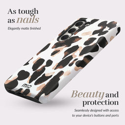 Mio by Mobilize Hoesje geschikt voor Samsung Galaxy S25 Ultra MagSafe Telefoonhoesje Hardcase | Mio by Mobilize Backcover | Geschikt voor MagSafe | Geschikt voor Draadloos Opladen met Magnetische Ring | MagSafe Case - Leopard | Zwart,wit