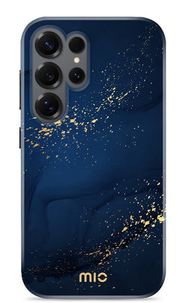 Mio by Mobilize Hoesje geschikt voor Samsung Galaxy S25 Ultra MagSafe Telefoonhoesje Hardcase | Mio by Mobilize Backcover | Geschikt voor MagSafe | Geschikt voor Draadloos Opladen met Magnetische Ring | MagSafe Case - Midnight Sparkle | Blauw