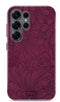 Mio by Mobilize Hoesje geschikt voor Samsung Galaxy S25 Ultra MagSafe Telefoonhoesje Hardcase | Mio by Mobilize Backcover | Geschikt voor MagSafe | Geschikt voor Draadloos Opladen met Magnetische Ring | MagSafe Case - Berry Blooms | Rood