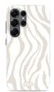 Mio by Mobilize Hoesje geschikt voor Samsung Galaxy S25 Ultra MagSafe Telefoonhoesje Hardcase | Mio by Mobilize Backcover | Geschikt voor MagSafe | Geschikt voor Draadloos Opladen met Magnetische Ring | MagSafe Case - Sandy Zebra | Wit