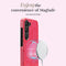 Mio by Mobilize Hoesje geschikt voor Samsung Galaxy S25 Ultra MagSafe Telefoonhoesje Hardcase | Mio by Mobilize Backcover | Geschikt voor MagSafe | Geschikt voor Draadloos Opladen met Magnetische Ring | MagSafe Case - Wild Hearts | Roze