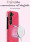 Mio by Mobilize Hoesje geschikt voor Samsung Galaxy S25 Ultra MagSafe Telefoonhoesje Hardcase | Mio by Mobilize Backcover | Geschikt voor MagSafe | Geschikt voor Draadloos Opladen met Magnetische Ring | MagSafe Case - Wild Hearts | Roze