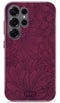 Mio by Mobilize Hoesje geschikt voor Samsung Galaxy S25 Ultra MagSafe Telefoonhoesje Hardcase | Mio by Mobilize Backcover | Geschikt voor MagSafe | Geschikt voor Draadloos Opladen met Magnetische Ring | MagSafe Case - Berry Blooms | Rood