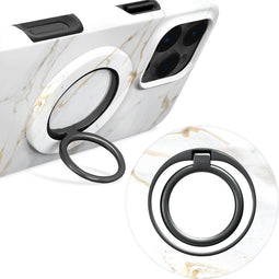 Mio by Mobilize MagSafe Telefoon Ring | Mio by Mobilize Holder - White Marble Universeel