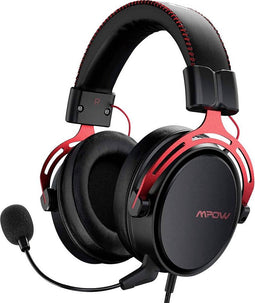 Mipow Over Ear headset Gamen Kabel Stereo Zwart, Rood Ruisonderdrukking (microfoon) Volumeregeling