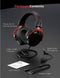 Mipow Over Ear headset Gamen Kabel Stereo Zwart, Rood Ruisonderdrukking (microfoon) Volumeregeling