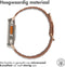 imoshion Magnetisch lederen bandje - Geschikt voor Apple Watch 1, 2, 3, 4, 5, 6, 7, 8, 9, 10, SE, Ultra (2) - 44/45/46/49 mm - Bruin - One Size