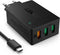 Aukey PA-T14 - Oplader Quick Charge 3.0 - 3 USB poorten - Zwart