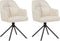 MIRA - Eetkamerstoel set van 2 - Beige - Stof