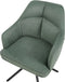 MIRA - Set van 2 eetkamerstoelen - Groen - Polyester