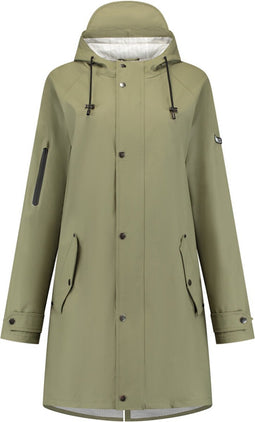 Mirage Regenjas Rainfall Trenchcoat maat M gemaakt van polyester soft touch olive green