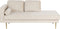 MIRAMAS - Chaise longue - Beige - Linkerzijde - Fluweel