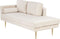 MIRAMAS - Chaise longue - Beige - Linkerzijde - Fluweel