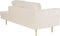 MIRAMAS - Chaise longue - Beige - Linkerzijde - Fluweel