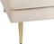 MIRAMAS - Chaise longue - Beige - Linkerzijde - Fluweel