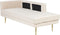 MIRAMAS - Chaise longue - Beige - Linkerzijde - Fluweel