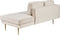 MIRAMAS - Chaise longue - Beige - Linkerzijde - Fluweel