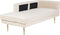 MIRAMAS - Chaise longue - Beige - Rechterzijde - Fluweel