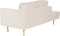 MIRAMAS - Chaise longue - Beige - Rechterzijde - Fluweel