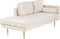 MIRAMAS - Chaise longue - Beige - Rechterzijde - Fluweel