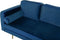 MIRAMAS - Chaise longue - Blauw - Linkerzijde - Fluweel