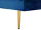 MIRAMAS - Chaise longue - Blauw - Linkerzijde - Fluweel