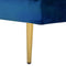 MIRAMAS - Chaise longue - Blauw - Rechterzijde - Fluweel