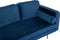 MIRAMAS - Chaise longue - Blauw - Rechterzijde - Fluweel