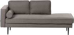 MIRAMAS - Chaise longue - Bruin - Linkszijdig - Polyester