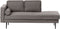 MIRAMAS - Chaise longue - Bruin - Linkszijdig - Polyester