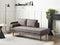 MIRAMAS - Chaise longue - Bruin - Linkszijdig - Polyester