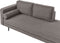 MIRAMAS - Chaise longue - Bruin - Linkszijdig - Polyester
