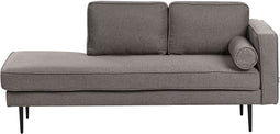 MIRAMAS - Chaise longue - Bruin - Rechterzijde - Polyester
