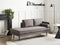 MIRAMAS - Chaise longue - Bruin - Rechterzijde - Polyester