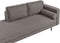 MIRAMAS - Chaise longue - Bruin - Rechterzijde - Polyester
