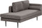 MIRAMAS - Chaise longue - Bruin - Rechterzijde - Polyester